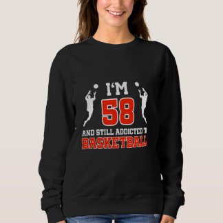 Sweatshirt 58e anniversaire 58 ans Joueur de basket-ball