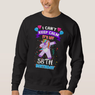 Sweatshirt 58ème Anniversaire Unicorn Pour 58 Ans Femmes À A