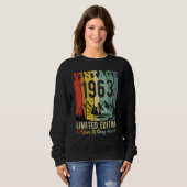 Sweatshirt 59e fête d'anniversaire 59 ans Awesome 1963 (Devant entier)
