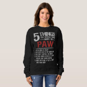 Sweatshirt 5 Choses Que Tu Devrais Savoir Sur Ma Fête des pèr (Devant entier)
