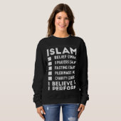 Sweatshirt 5 Five Bases or Pillars of Islam Islamic for Musli (Devant entier)