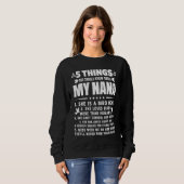 Sweatshirt 5 Things You Should Know About My Bird Mom Grandma (Devant entier)