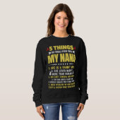 Sweatshirt 5 Things You Should Know About My Rabbit Mom Grand (Devant entier)