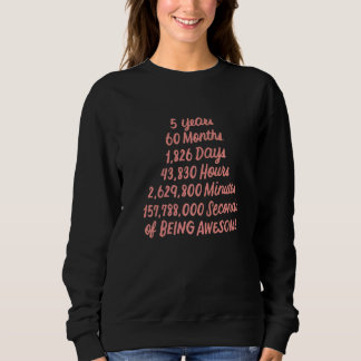 Sweatshirt 5e anniversaire 5 ans être génial 1