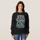 Sweatshirt 5e anniversaire ensemble depuis 2015 Couple Quaran (Devant entier)
