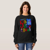 Sweatshirt 5th Grade Fifth Grader Rocks Back To School Diva (Devant entier)