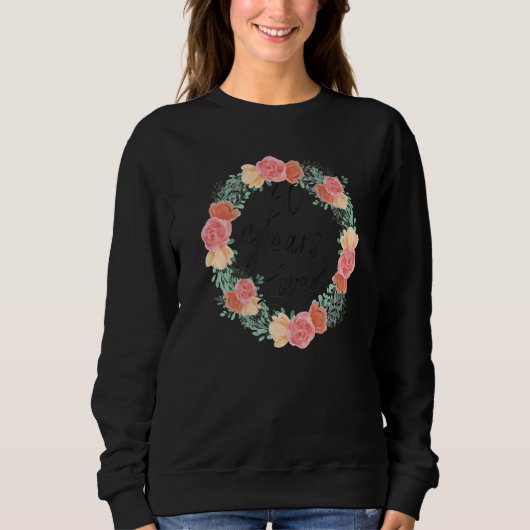 Sweatshirt 60 ans Hommes aimés Femmes 60 ans Florals 60e (Devant)