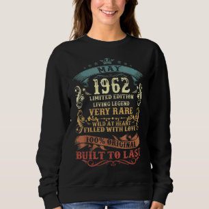 Sweatshirt 60 Ans Mai 60e Anniversaire Hommes Femmes