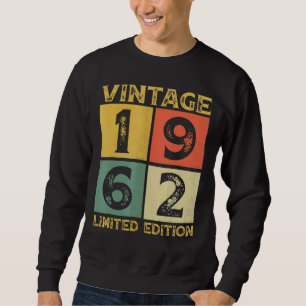 Sweatshirt 60 ans Retro 1962 60e anniversaire