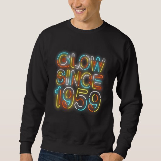 Sweatshirt 63e anniversaire Glow depuis 1959 Lunettes de sole (Devant)
