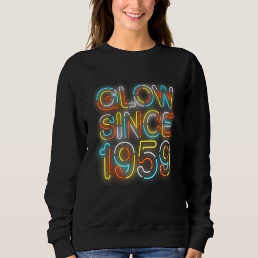Sweatshirt 63e anniversaire Glow depuis 1959 Lunettes de sole (Devant)