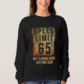 Sweatshirt 65e anniversaire Limite de vitesse Signal amusant (Devant)