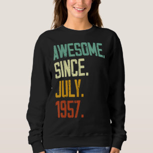 Sweatshirt 65e anniversaire stupéfiant depuis juillet 1957 65