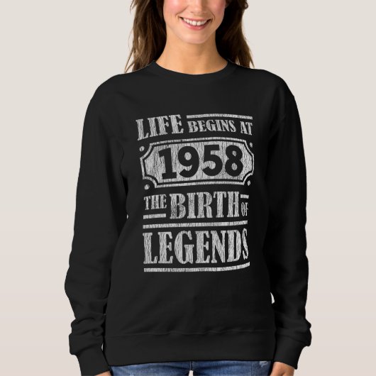 Sweatshirt 67 Ans 1958 Naissance De La Légende 67E Anniversai (Devant)