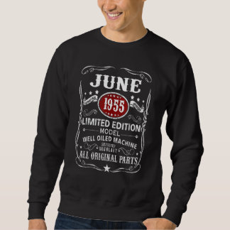 Sweatshirt 67 Ans 67e Anniversaire Décoration Juin 1955