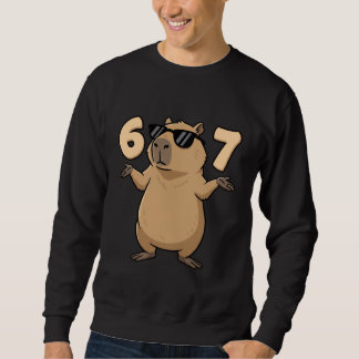 Sweatshirt 67 Capybara Meme 6 7 Aesthetic for Kids Young Adul