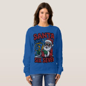 Sweatshirt 67 Six Seven Funny Christmas Santa Meme (Devant entier)