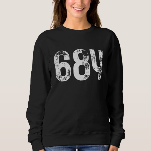 Sweatshirt 684 Area Code American Samoa Mobile Telephone Area (Devant)