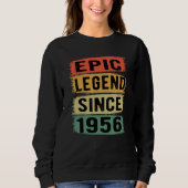 Sweatshirt 69 ans Anniversaire 1956 Epic Légende 69e annivers (Devant)