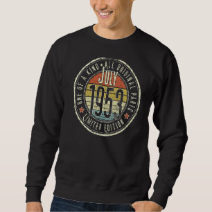 Sweatshirt 69 ans Juillet 1953 69e anniversaire
