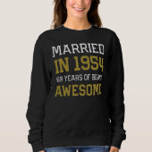 Sweatshirt 69th Anniversary for Men Married In 1954 Couples H (Devant)