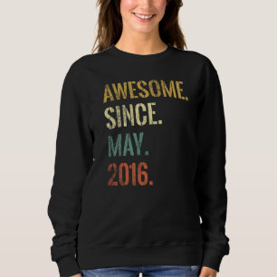 Sweatshirt 6e anniversaire 6 ans stupéfiant depuis mai 2016