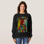 Sweatshirt 6th Grade Unlocked Level Up Video Game Back To Sch (Devant entier)