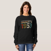 Sweatshirt 70 ans Vintage 1953 70e anniversaire (Devant entier)