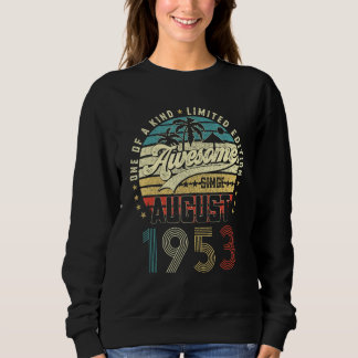 Sweatshirt 70e anniversaire stupéfiant depuis août 1953 70 an