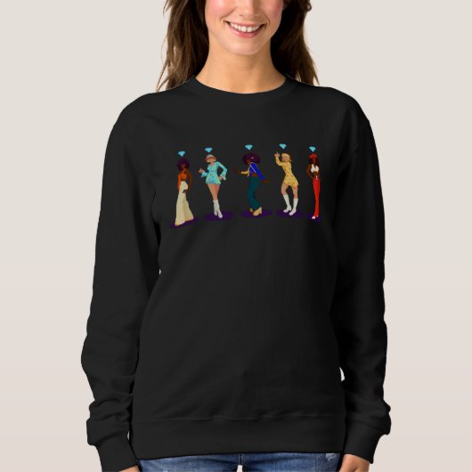 Sweatshirt 70s women characters (Devant)