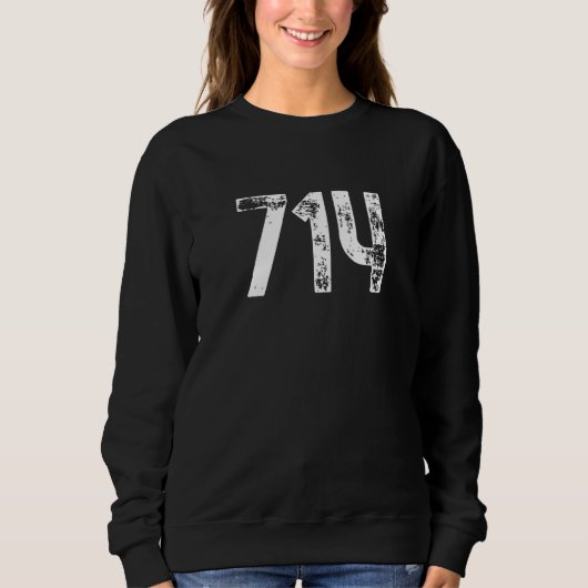Sweatshirt 714 Area Code Anaheim CA Mobile Telephone Area Cod (Devant)
