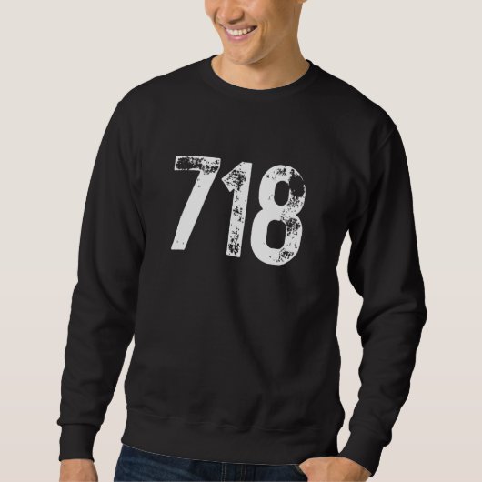 Sweatshirt 718 Area Code New York NY Mobile Telephone Area Co (Devant)
