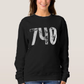 Sweatshirt 740 Area Code Newark OH Mobile Telephone Area Code (Devant)