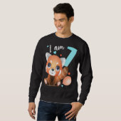 Sweatshirt 7 Ans 7 Anniversaire tenue garçon fille panda (Devant entier)