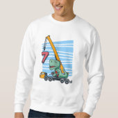 Sweatshirt 7 ans 7e anniversaire grue mobile Dinosaur (Devant)