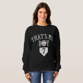Sweatshirt 7 C'Est Mon Boy Numéro De Baseball - Baseball Mama (Devant entier)