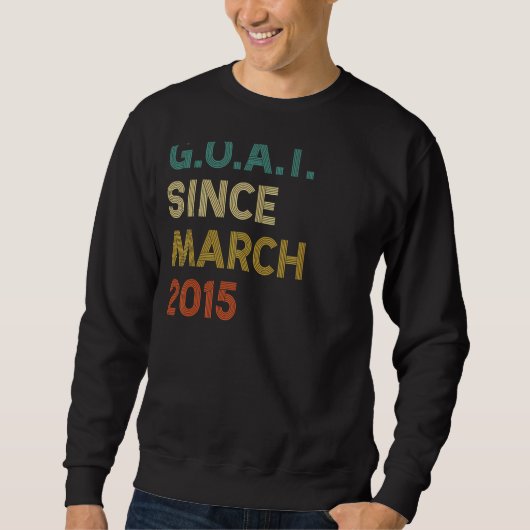 Sweatshirt 7e anniversaire 7 ans chèvre depuis mars 2015 (Devant)