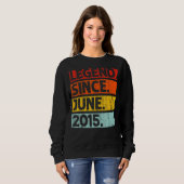 Sweatshirt 7e anniversaire Légende depuis juin 2015 7 ans (Devant entier)