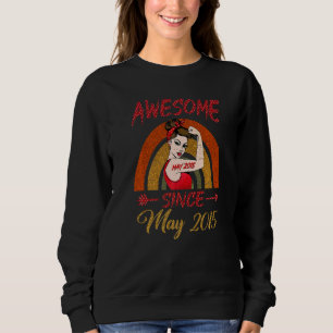 Sweatshirt 7e anniversaire Reine stupéfait depuis mai 2015 Ar