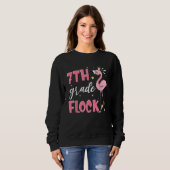 Sweatshirt 7th Grade Flock Flamingo Back To School Girls (Devant entier)