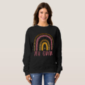 Sweatshirt 7Th Grade Rainbow Leopard Back to School Student T (Devant entier)