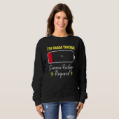 Sweatshirt 7th Grade Teacher Summer Recharge Required Last Da (Devant entier)
