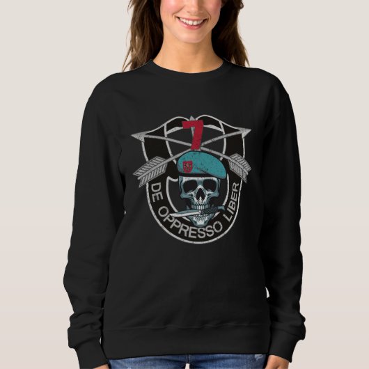 Sweatshirt 7th Special Forces Group Veteran 7th SFG Memorial  (Devant)