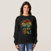 Sweatshirt 80e anniversaire 80 ans stupéfiant depuis juin 194 (Devant entier)