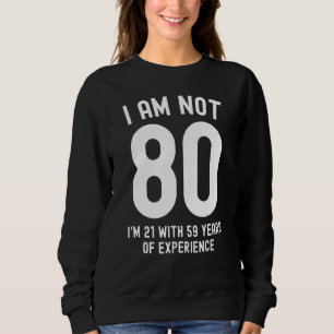 Sweatshirt 80e anniversaire Hommes Femmes Vintage 80 ans