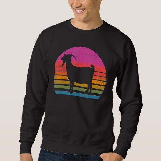 Sweatshirt 80s rétro chèvre (Devant)