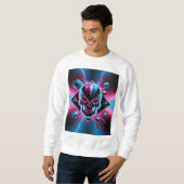 Sweatshirt 80s rétro-futurisme (Devant entier)