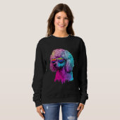 Sweatshirt 80s Retro with Poodle Aesthetic (Devant entier)