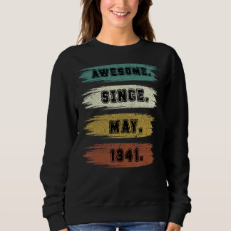 Sweatshirt 81 Ans Awesome Depuis Mai 1941 81e Anniversaire