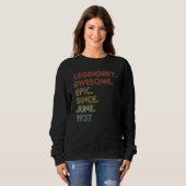 Sweatshirt 85 ans Awesome depuis juin 1937 85e anniversaire (Devant entier)